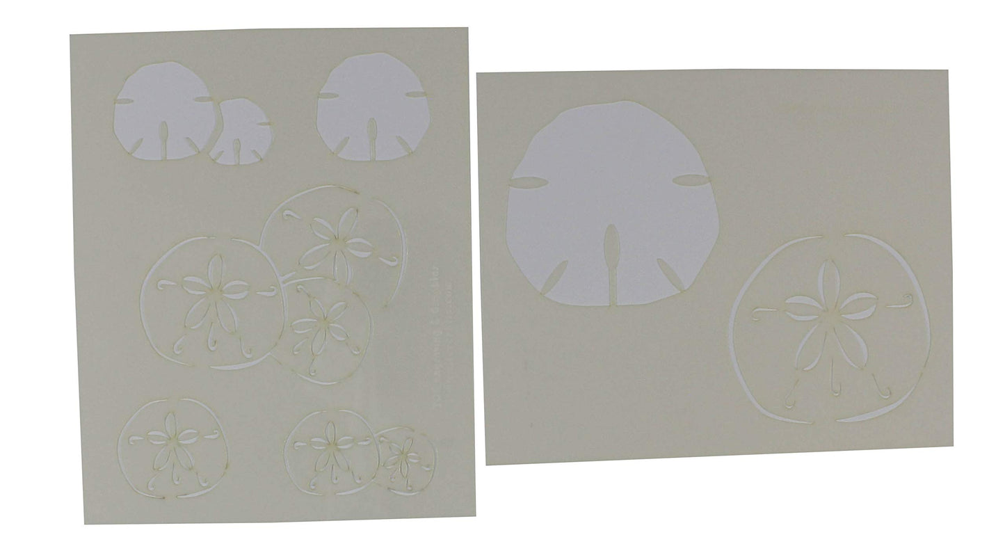 Sand Dollar Stencils 2 Piece Set 8 X 10 Inches
