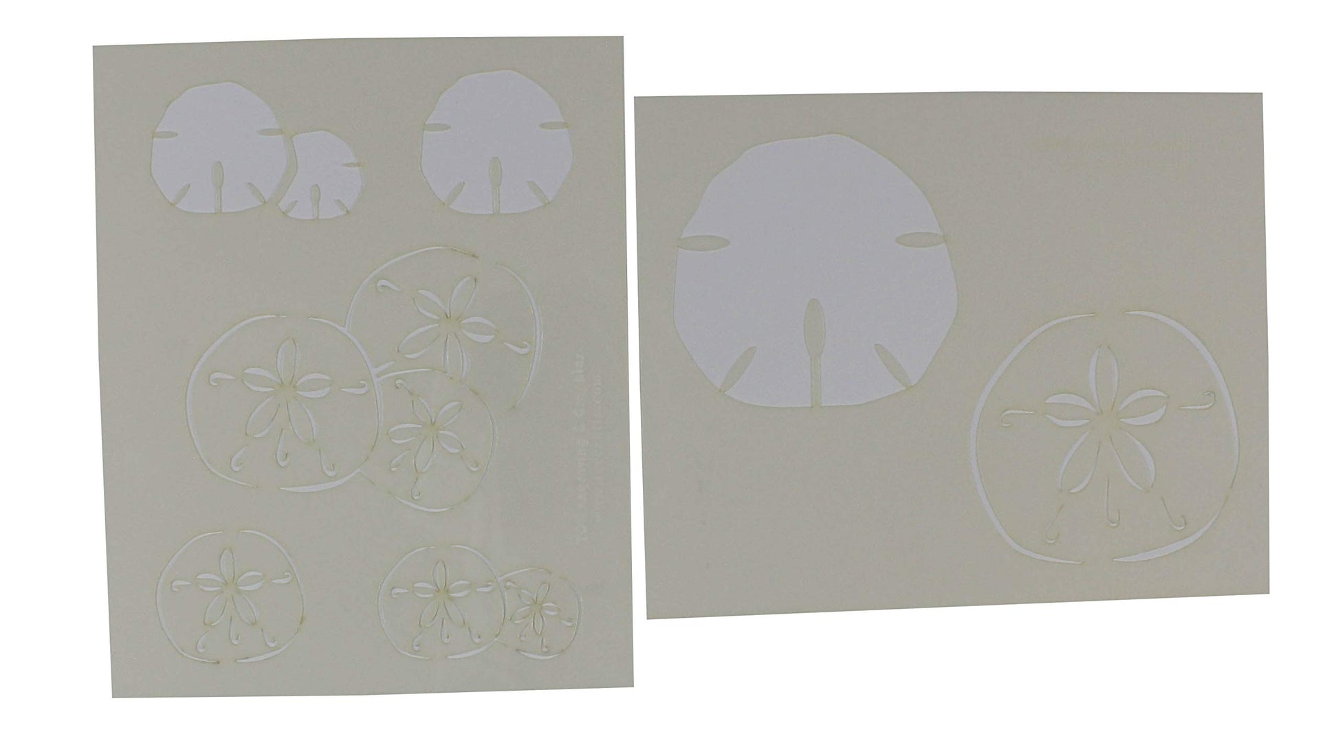 Sand Dollar Stencils 2 Piece Set 8 X 10 Inches