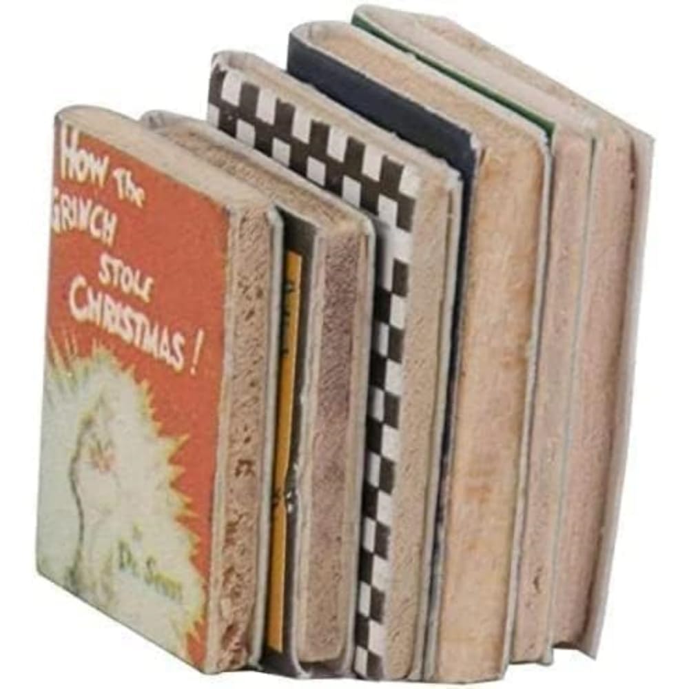 6Pcs Mini Books, 1:12 Dollhouse Miniature Ornament, Book Model Colorful Dolls Books, Pocket Art Dollhouse Accessories