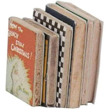 6Pcs Mini Books, 1:12 Dollhouse Miniature Ornament, Book Model Colorful Dolls Books, Pocket Art Dollhouse Accessories