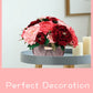 BAZIMA DIY Felt Flower Art Craft Kit, DIY Felt Peony Pot Bonsai Kit,18 Peonies,Floral Gifts