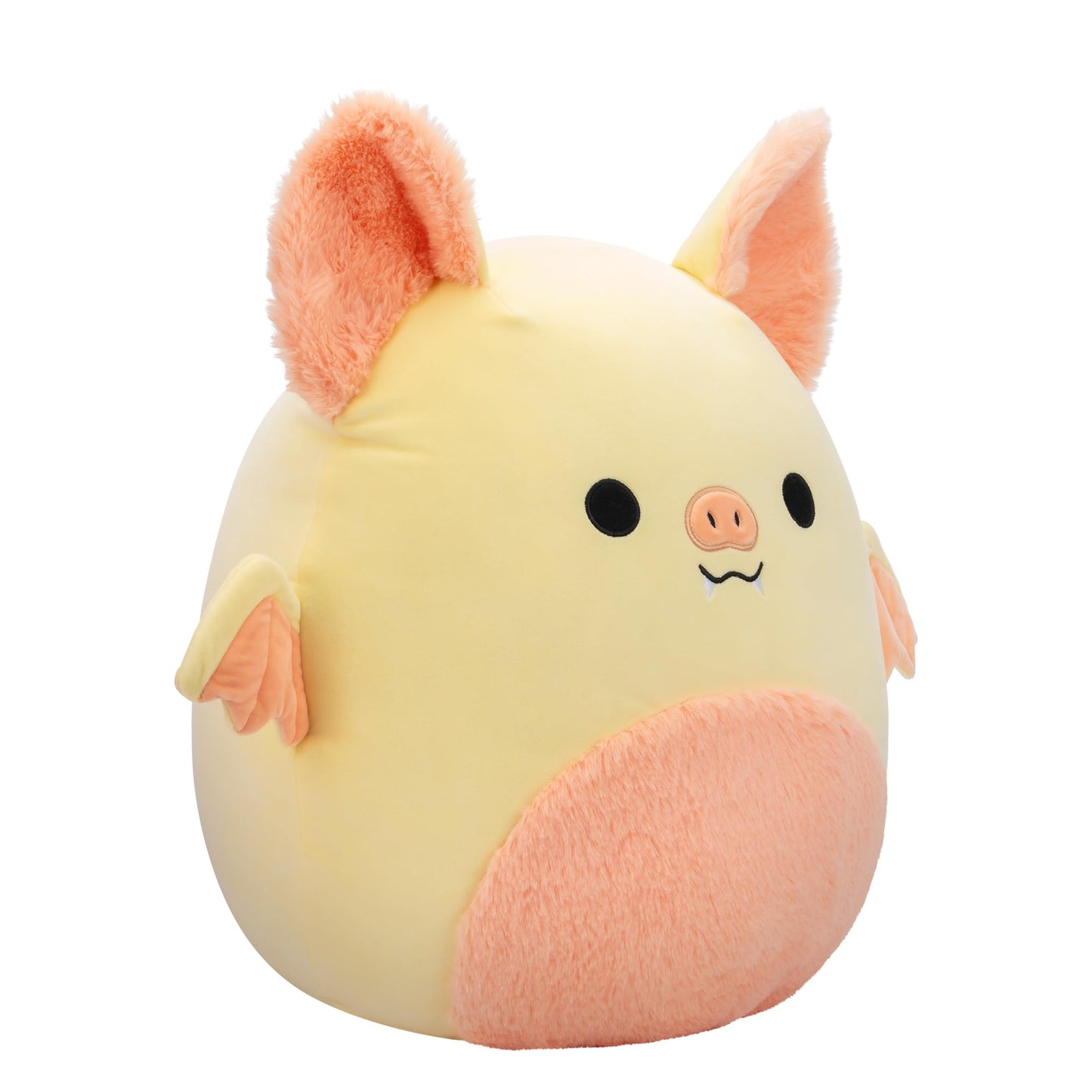 Squishmallows SQCR05482 16-Inch-Meghan The Cream and Pink Bat with Fuzzy Belly, Multicolour