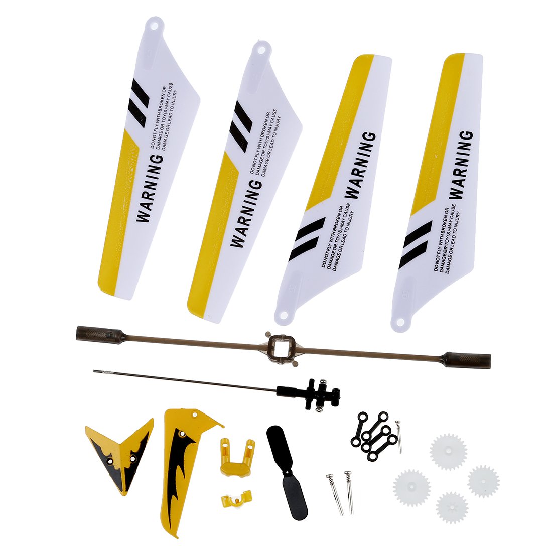 EastVita S107 Full Replacement Parts Set for Syma S107 RC Helicopter (Set of 19,Yellow)