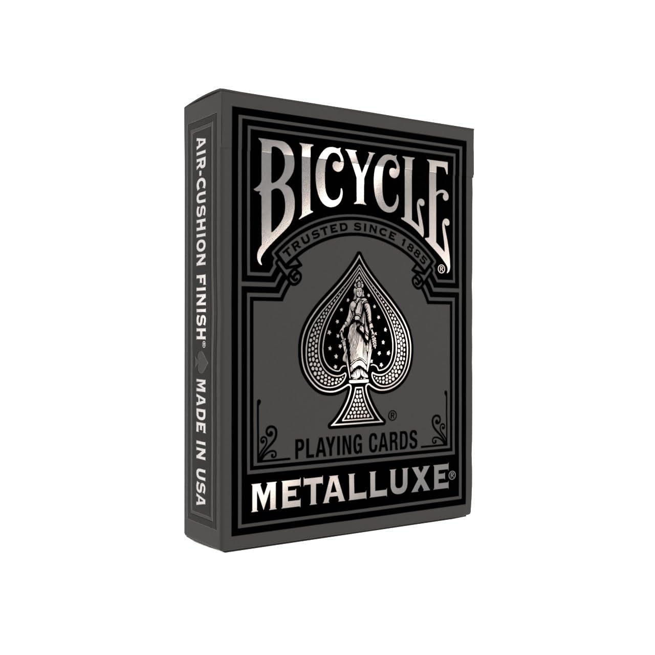 Bicycle Black and Silver Metalluxe Playing Cards - Premium Foil Metalluxe Deck- Classic Poker Size, Collectible Luxury Design, Great for Game Night