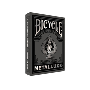 Bicycle Black and Silver Metalluxe Playing Cards - Premium Foil Metalluxe Deck- Classic Poker Size, Collectible Luxury Design, Great for Game Night