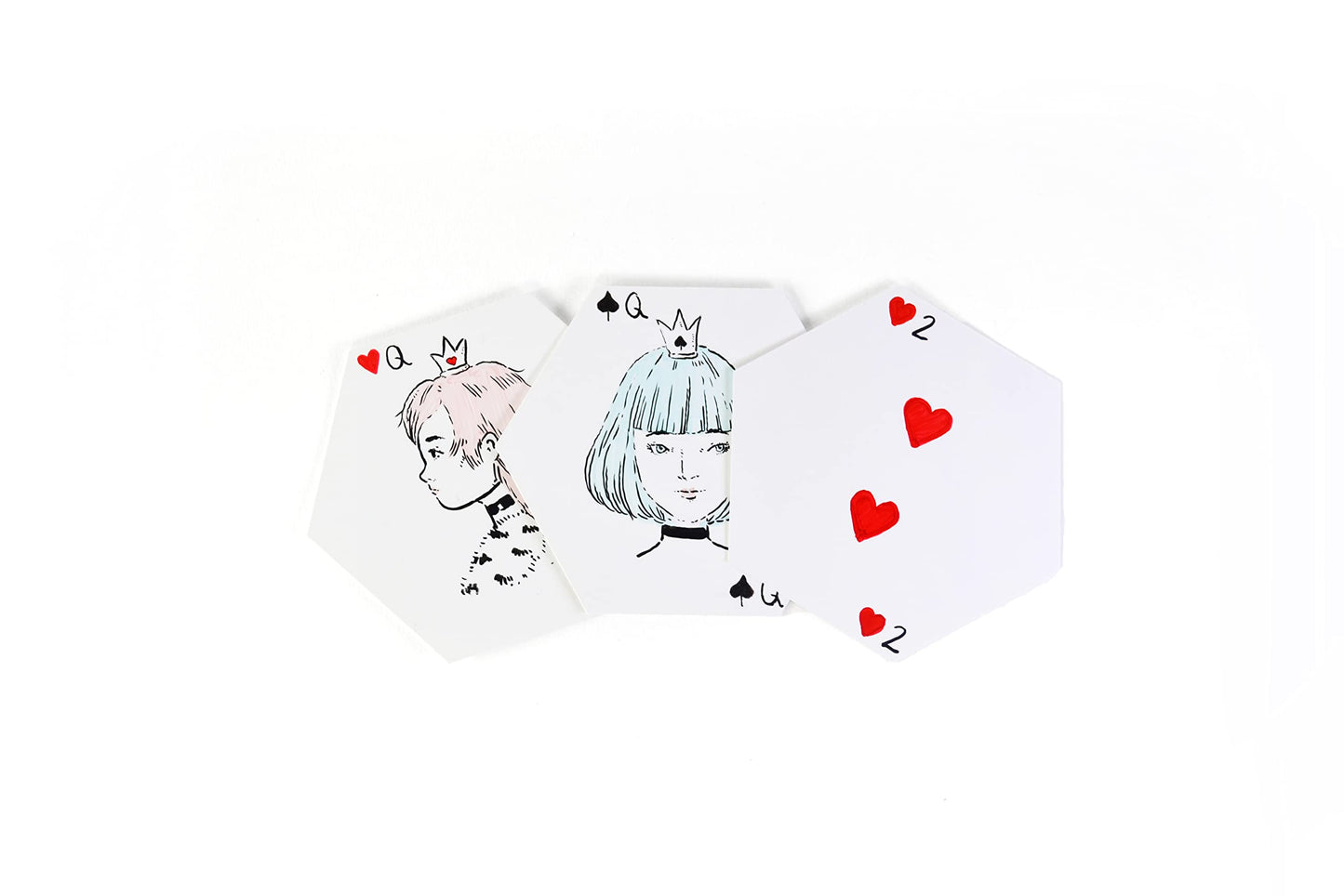 Apostrophe Games Blank Hexagon Playing Cards (Matte Finish) 3.25" x 3.75", 120 Blank Cards, Board Game Cards