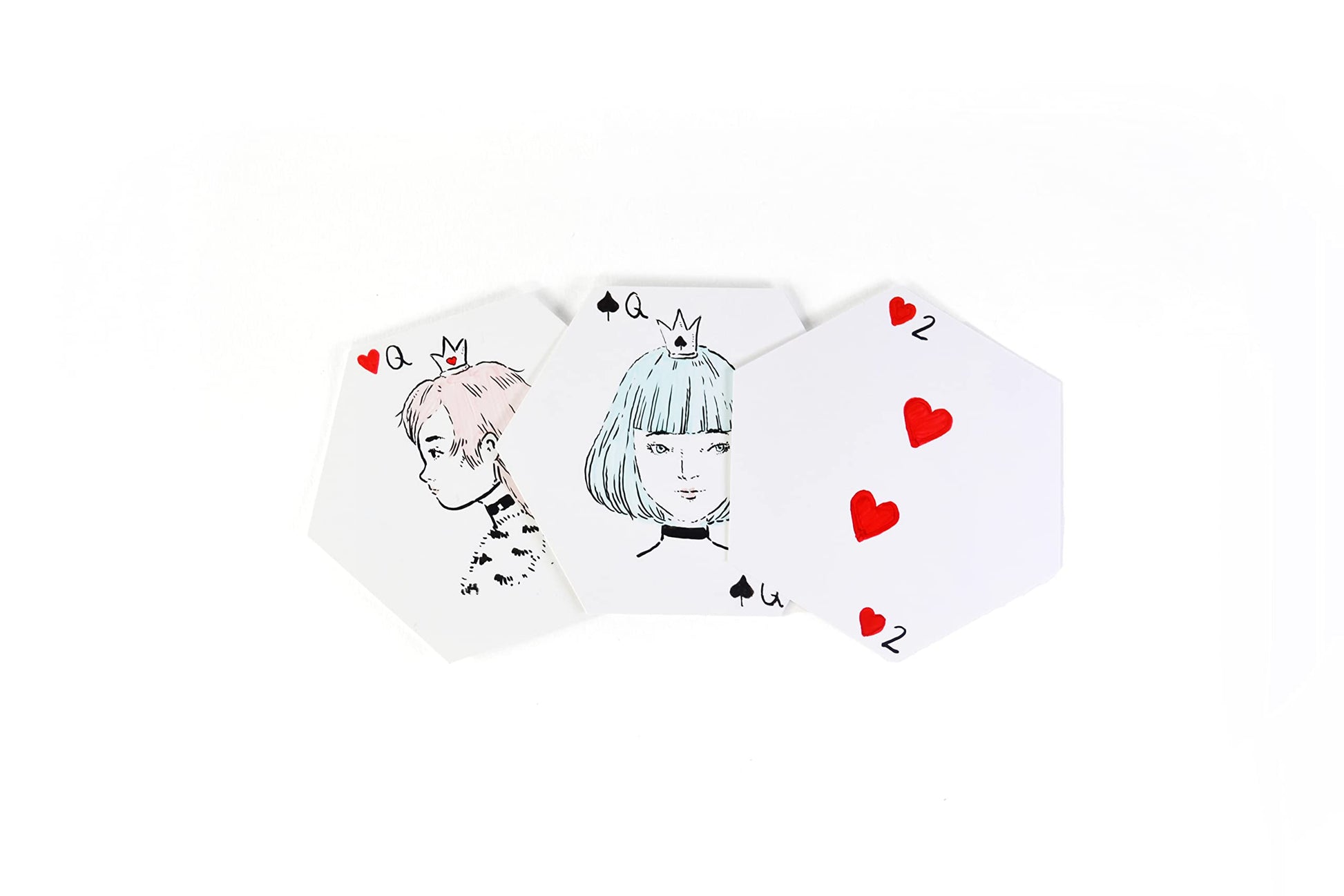 Apostrophe Games Blank Hexagon Playing Cards (Matte Finish) 3.25" x 3.75", 120 Blank Cards, Board Game Cards