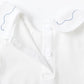 Auro Mesa Baby Girls Bodysuit Peter Pan Doll Collar Super Soft Cotton Romper One-Piece Outfit 0-24 Months