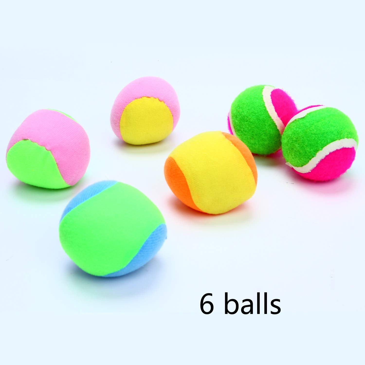 Aneco Paddle Catch Ball and Toss Game Set Disc Toss and Catch Paddle Game with 1 Storage Bag, 4 Paddles and 6 Balls (2 Big Balls and 4 Small Balls)