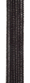 Chenille Stems - 6mm - Black - 12 inches - 100 Pieces