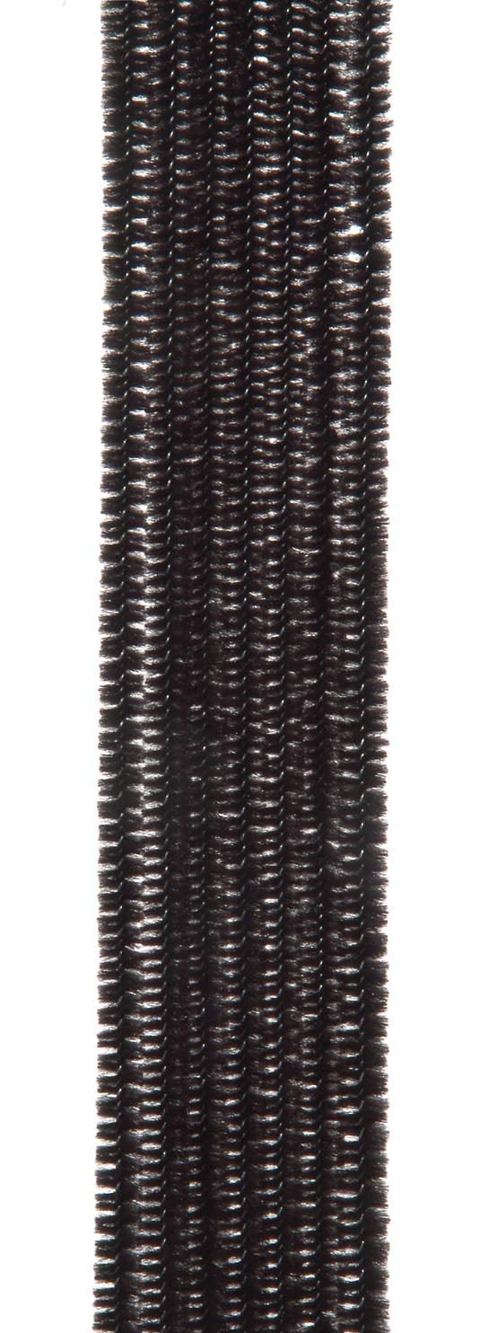 Chenille Stems - 6mm - Black - 12 inches - 100 Pieces