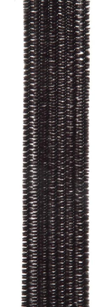 Chenille Stems - 6mm - Black - 12 inches - 100 Pieces