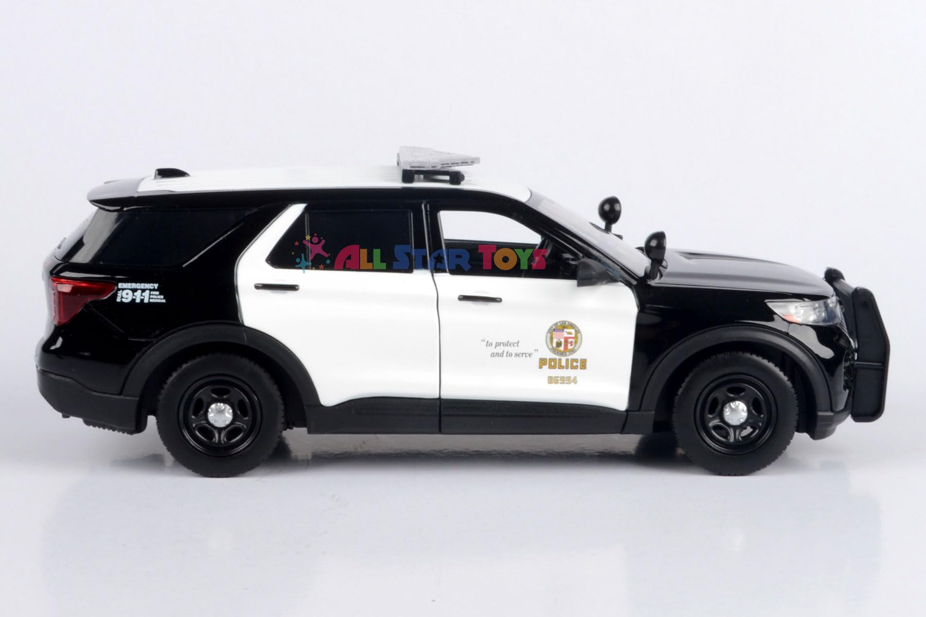 Motormax 2022 Ford Explorer Police Interceptor Utility LAPD Los Angeles Police Department 1/24 Diecast Model 76994 by All Star Toys