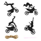Motorcycle Theme Banner Garland, Motorcycle Party Decorations