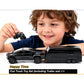 RCOOS Alloy Toy Truck Set with Trailer and ATV Toy Race Car with Sound Light Effect RV Set Pull Back Car for Kid Ideal Gift Age 3+ Metal Vehicle