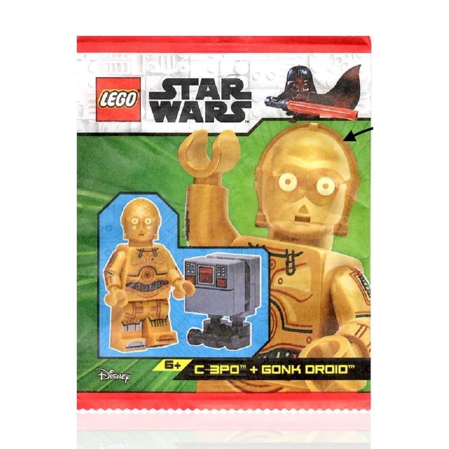 LEGO Star Wars Minifigure Combo Pack - C-3PO (Printed Legs, Toes and Arms) and Gonk Droid (GNK Power Droid) 75365 75339