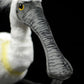 FRANKIEZHOU Simulation Spoonbill Plush Toys-Cute High Lifelike Black-Faced Wild Stuffed Animals-Real Life Bird Plush Toy Gifts for Kids,Home Decor,12"