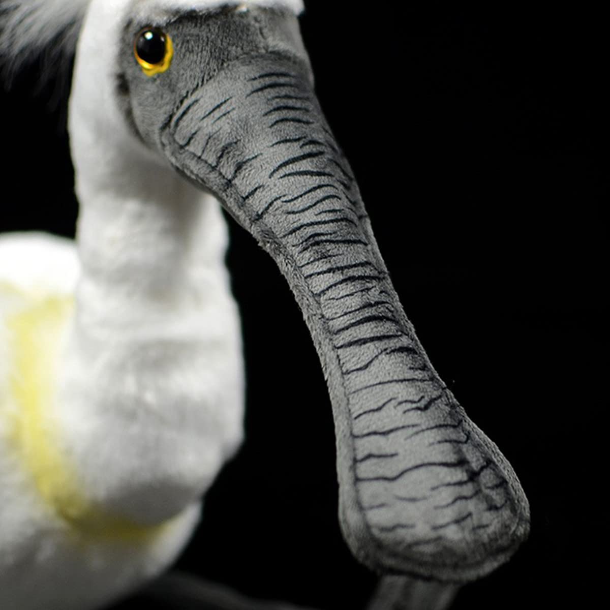 FRANKIEZHOU Simulation Spoonbill Plush Toys-Cute High Lifelike Black-Faced Wild Stuffed Animals-Real Life Bird Plush Toy Gifts for Kids,Home Decor,12"