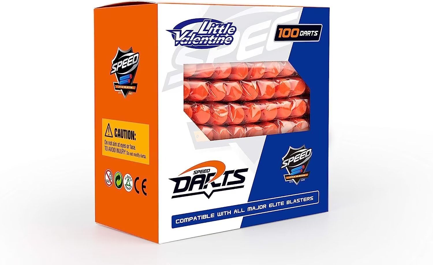 Nerf N Strike Blaster Compatible Dart Bullets, Compatible with All Elite 2.0 Series Blasters Blue (100 Blue)