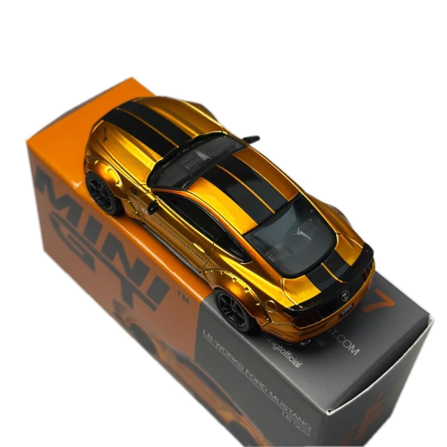 HTLNUZD 1:64 Alloy Car LB-Works Mustang LB for Ford Gold Model 847 Premium Diecast Collectible