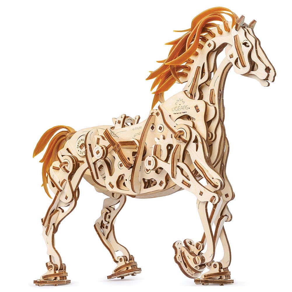 UGears Models 3-D Wooden Puzzle - Mechanical Horse Mechanoid