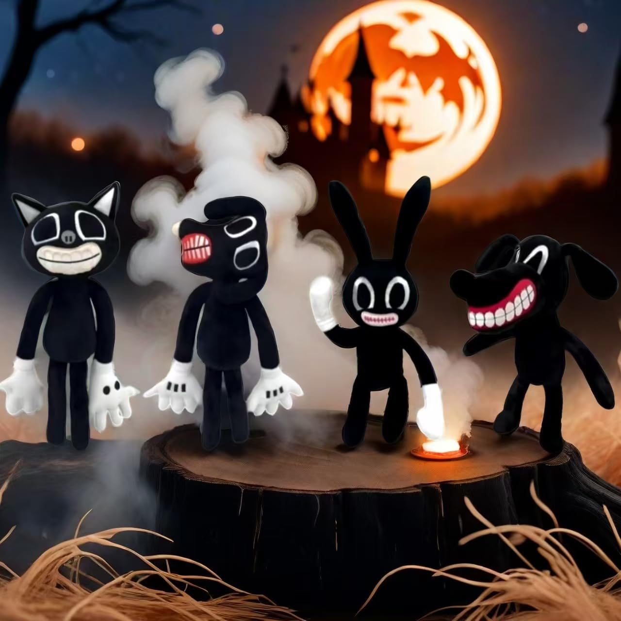 BELEJOYFOK 4PCS Siren Head Monster Plush Toys Cartoon Dog Plush Toys Halloween Thanksgiving Christmas Birthday Gift
