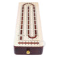 House of Cribbage Continuous Cribbage Board Alphabet e Shape Inlaid in Maple and Bloodwood with Storage Drawer for pegs and Cards - 3 Tracks