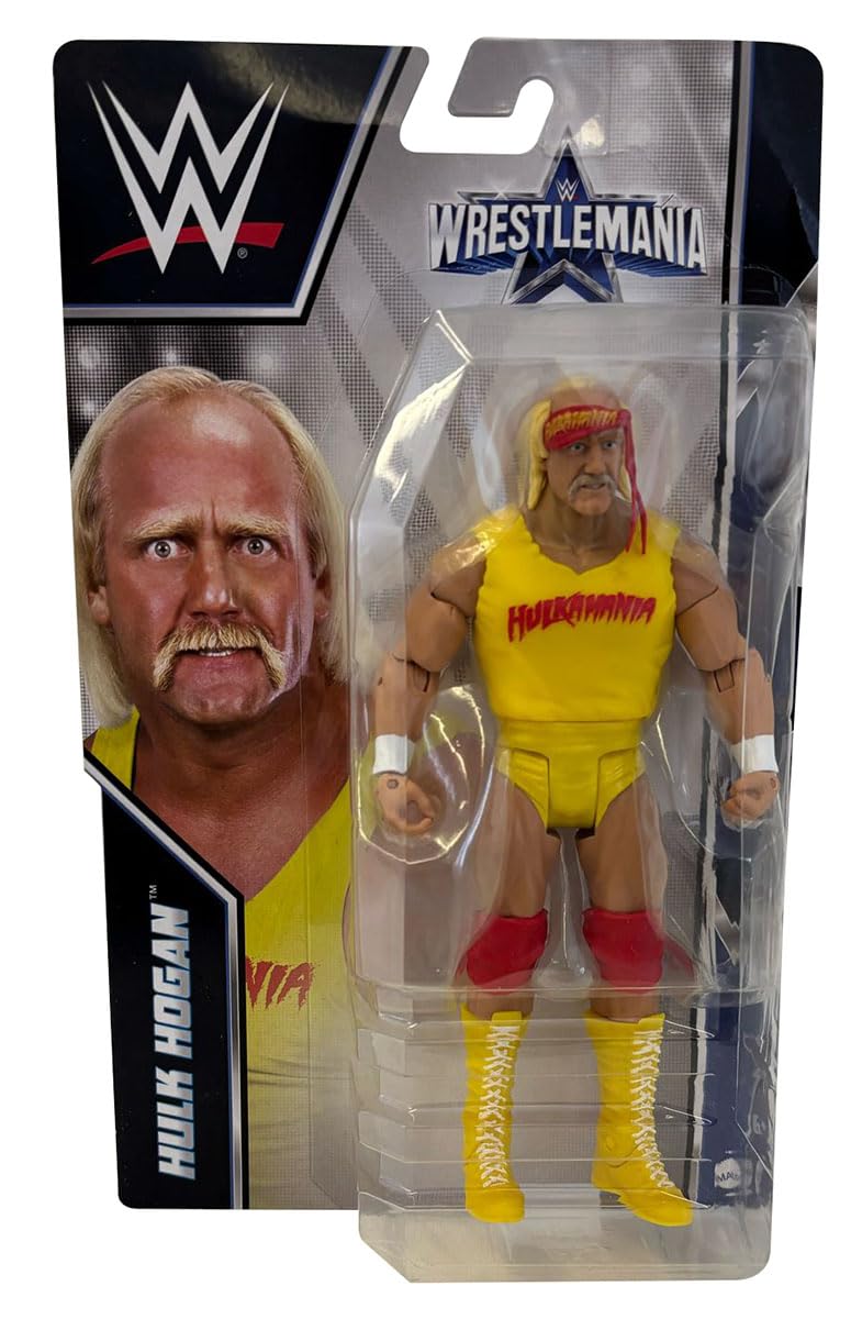 WWE Wrestlemania Action Figure, Hulk Hogan, Posable 6-inch Collectible & Gift for Ages 6 Years Old & Up