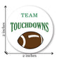 2"" Round Touchdown or Tutus Gender Reveal Stickers - 40 Labels (20 of Each Design)