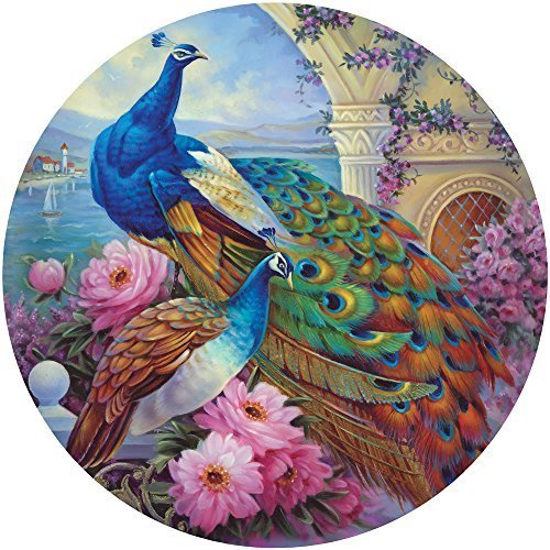 Bits and Pieces - 500 Piece Round Jigsaw Puzzle for Adults - ‘Marvelous Garden’ 500 pc Large Piece Jigsaw by Artist Oleg Gavrilov - 20” in Diameter