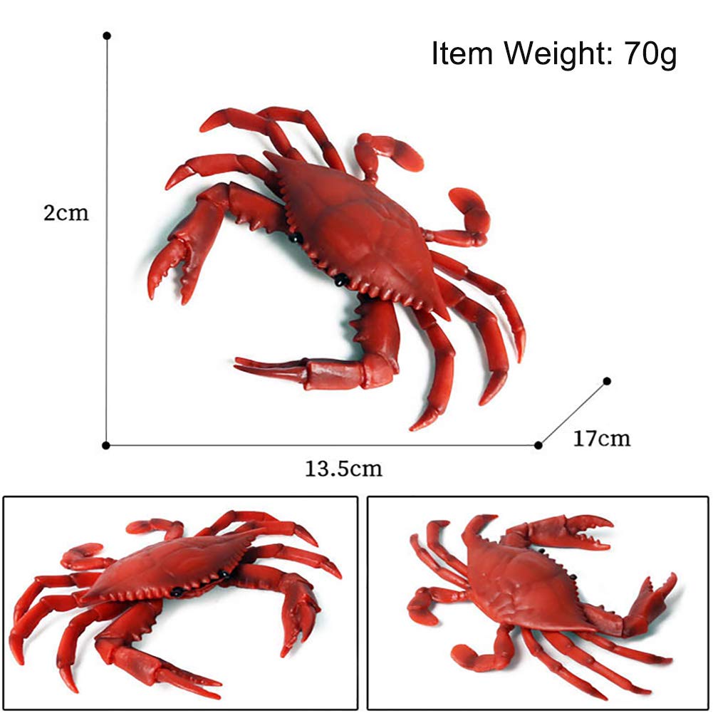 DOYIFUN Realistic Crab Marine Animal Model Toys, 2 Pcs Simulated Sea Life Animals Figurine Collection Sea Creature Science Educational Props Toys