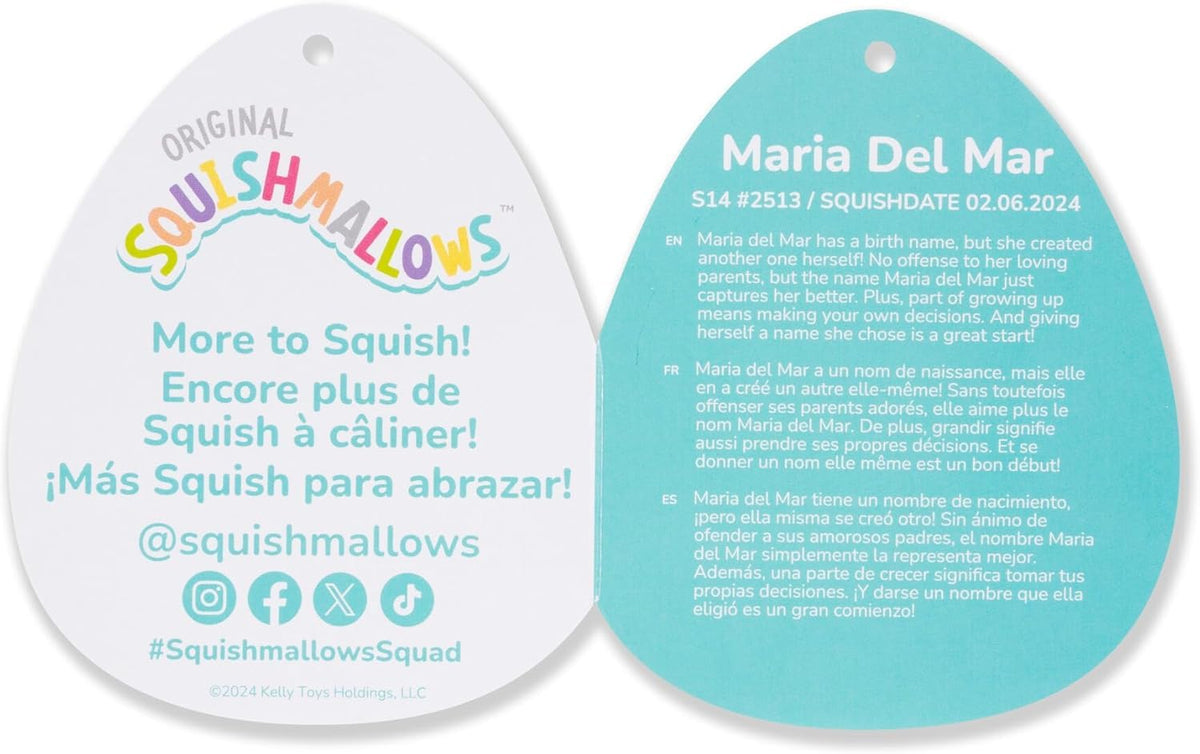 Squishmallows Original 8-Inch Maria Del Mar The Purple Jackalope with Sparkle Antlers - Official Jazwares Plush - Collectible Soft & Squishy Cider