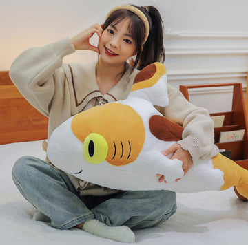 TONGMAN 27.5inch - Shark Stuffed Animal Toy Shark Plush Soft Shark Cushion Pillow Perfect Stress Relief Shark Plush Pillows,Chubby Stuffed Shark Toy