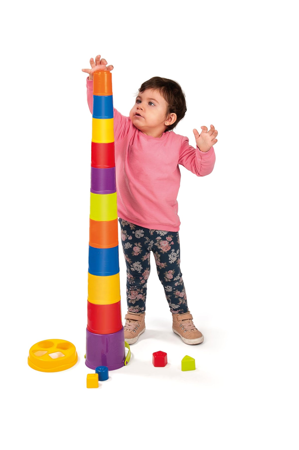 Miniland Sorting & Stacking Toys, Montessori for 1 Year Old, +2 Year Old Boy, 16 Pieces, Kids Cups, Baby Toys 1 Year Old, Shape Sorter | Giantte