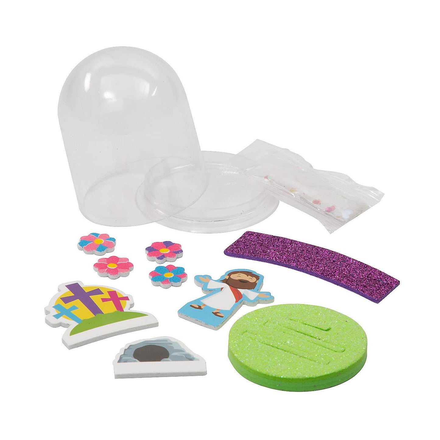 He Lives Easter Glitter Snow Globe Craft Kit VBS 2026 - Makes 12