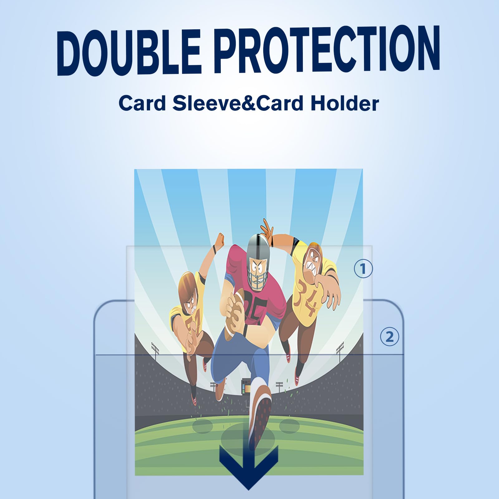 600ct Semi Rigid Card Holder - Ultra Clear Card Savers TCG Protectors, with 1/2'' Protective Lip, Semi Rigid Card Sleeves for BGS, SGC Grading
