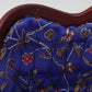 Classics by Handley Dollhouse Miniature Victorian Sofa, Mahogany with Blue Floral Fabric