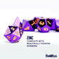 FanRoll 16mm Metal Polyhedral DND Dice Set: Purple, Role Playing Game Dice for Dungeons and Dragons