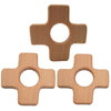 10pcs Natural Wooden Cross Montessori Toy Pendant Pure Natural Beech Wood Animal Plus Shape for Handmade Necklace/Bracelet Accessory (Cross 10pcs)