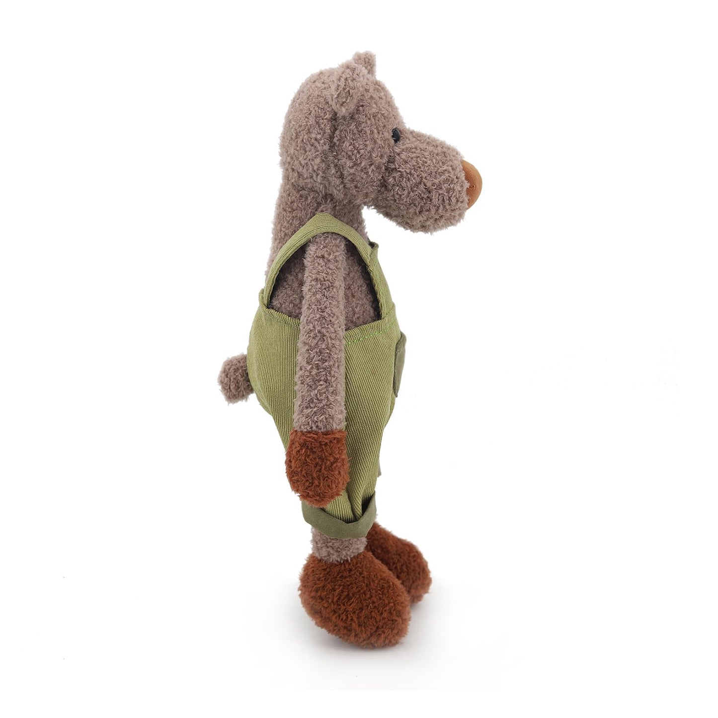 MR ViviCare 15" Adorable Bear Stuffed Animals with Green Overalls for Kids and Newborn Baby,Dressed Stuffed Teddy Bear Plush Toys for Boys