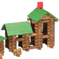 Tumble Tree Timbers Wood Building Set - 450 Pieces. Build Log Cabins. Educational STEM Toy