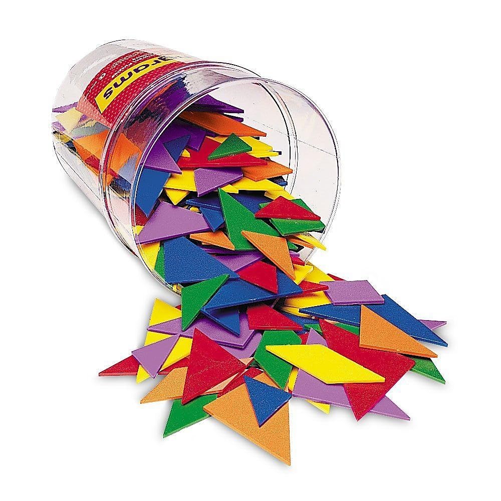 Learning Resources Classpack Tangrams, Math Manipulative, Geometric Shapes, Puzzle, 4 Colors, Ages 5+