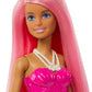 Barbie Dreamtopia Mermaid Doll with Pink Hair, Pink & Yellow Ombre Tail & Headband Accessory
