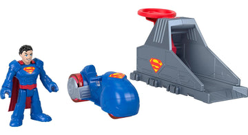 Fisher-Price Imaginext DC Super Friends, Launcher Set with 3-inch Superman Action Figure, Toy Vehicle & Housing Unit Inspired by DC Universe