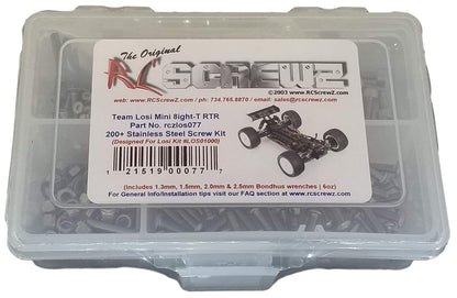 RCScrewZ Compatible with Losi Mini 8ight-T RTR Stainless Steel Screw Kit - los077