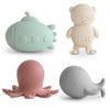 mushie Sealife Bath Toys Play Set for Toddlers | 100% Food Grade Silicone | Pack of 4