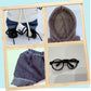 17cm Doll Striped Hoodies Clothes Outfit Set, Chic Style Accessories Suit Set for Standing/Sitting or Any 17cm/6.7inch Doll (Striped Hoodie/Blue Denim