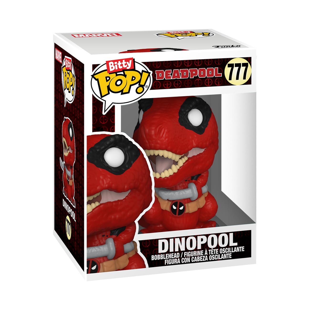 Funko Bitty POP! Deadpool - Dinopool , 4-Pack and A Surprise Mystery Mini Figure - 0.9 Inch (2.2 Cm) Collectable - Stackable Display Shelf Included
