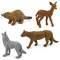 Safari Ltd Nature TOOB - 12 Mini Figurines with Rabbit, Beaver, Doe, Gray Wolf, Fox, Black Bear, Moose, Mountain Lion, Bald Eagle, and More