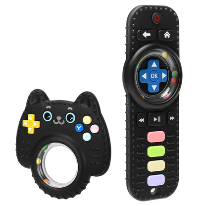 Suhunide Baby Rattles Teething Toys for Babies 3-6 Months - Remote Design.